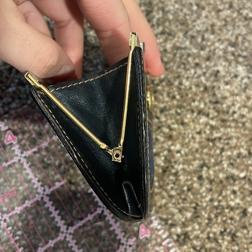 Vintage Celine change purse navy classic horse logo coin wallet COA - Picture 5 of 13